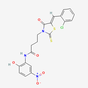 4-[5-(2-chlorobenzylidene)-4-oxo-2-thioxo-1,3-thiazolidin-3-yl]-N-(2-hydroxy-5-nitrophenyl)butanamide