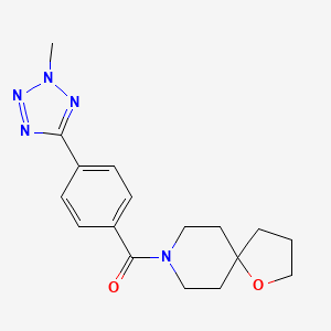 molecular formula C17H21N5O2 B5472237 8-[4-(2-methyl-2H-tetrazol-5-yl)benzoyl]-1-oxa-8-azaspiro[4.5]decane 