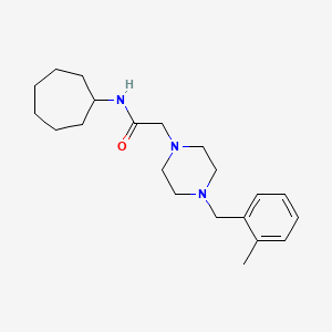 N-CYCLOHEPTYL-2-{4-[(2-METHYLPHENYL)METHYL]PIPERAZIN-1-YL}ACETAMIDE