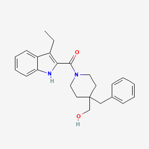 molecular formula C24H28N2O2 B5472265 {4-benzyl-1-[(3-ethyl-1H-indol-2-yl)carbonyl]piperidin-4-yl}methanol 