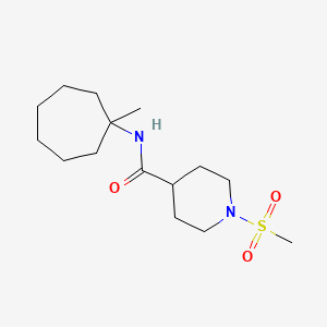 N-(1-methylcycloheptyl)-1-(methylsulfonyl)-4-piperidinecarboxamide