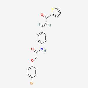 2-(4-bromophenoxy)-N-{4-[3-oxo-3-(2-thienyl)-1-propen-1-yl]phenyl}acetamide