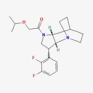 1-[(2R,3R,6R)-3-(2,3-difluorophenyl)-1,5-diazatricyclo[5.2.2.02,6]undecan-5-yl]-2-propan-2-yloxyethanone