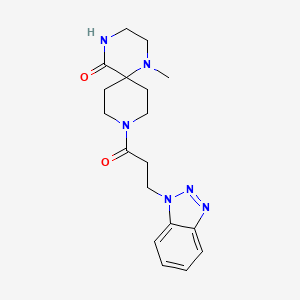 9-[3-(1H-1,2,3-benzotriazol-1-yl)propanoyl]-1-methyl-1,4,9-triazaspiro[5.5]undecan-5-one