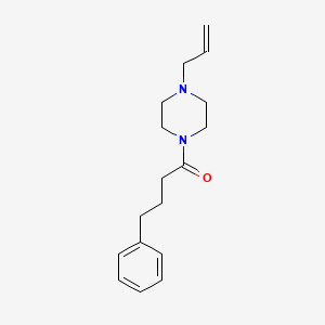 molecular formula C17H24N2O B5472320 1-(4-ALLYLPIPERAZINO)-4-PHENYL-1-BUTANONE 