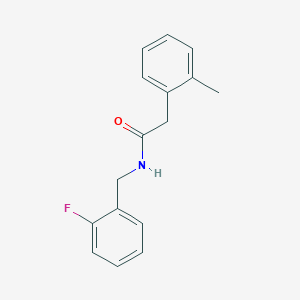 N-[(2-fluorophenyl)methyl]-2-(2-methylphenyl)acetamide