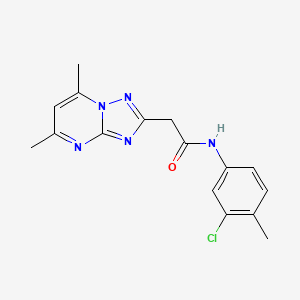 N-(3-chloro-4-methylphenyl)-2-(5,7-dimethyl[1,2,4]triazolo[1,5-a]pyrimidin-2-yl)acetamide