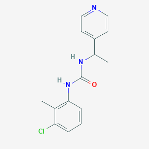 molecular formula C15H16ClN3O B5472407 1-(3-Chloro-2-methylphenyl)-3-[1-(pyridin-4-yl)ethyl]urea 