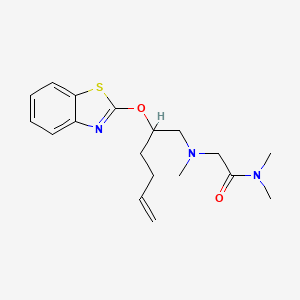 molecular formula C18H25N3O2S B5472428 N~2~-{[(2R,5S)-5-(1,3-benzothiazol-2-ylmethyl)tetrahydrofuran-2-yl]methyl}-N~1~,N~1~,N~2~-trimethylglycinamide 