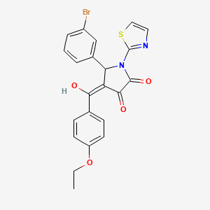 5-(3-BROMOPHENYL)-4-(4-ETHOXYBENZOYL)-3-HYDROXY-1-(1,3-THIAZOL-2-YL)-2,5-DIHYDRO-1H-PYRROL-2-ONE