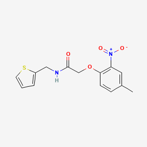 molecular formula C14H14N2O4S B5472436 2-(4-methyl-2-nitrophenoxy)-N-(thiophen-2-ylmethyl)acetamide 