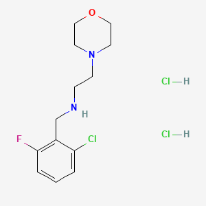 molecular formula C13H20Cl3FN2O B5472465 N-[(2-chloro-6-fluorophenyl)methyl]-2-morpholin-4-ylethanamine;dihydrochloride 