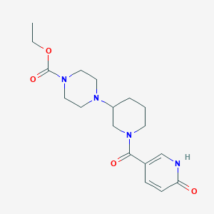 ethyl 4-{1-[(6-oxo-1,6-dihydro-3-pyridinyl)carbonyl]-3-piperidinyl}-1-piperazinecarboxylate