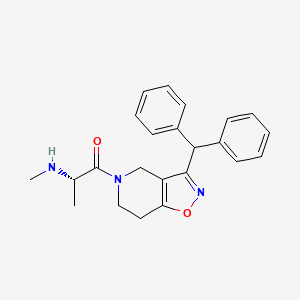 (2S)-1-[3-(diphenylmethyl)-6,7-dihydroisoxazolo[4,5-c]pyridin-5(4H)-yl]-N-methyl-1-oxopropan-2-amine