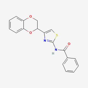 N-[4-(2,3-dihydro-1,4-benzodioxin-2-yl)-1,3-thiazol-2-yl]benzamide