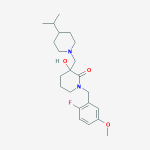 1-(2-fluoro-5-methoxybenzyl)-3-hydroxy-3-[(4-isopropylpiperidin-1-yl)methyl]piperidin-2-one