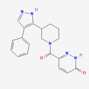 3-[3-(4-phenyl-1H-pyrazol-5-yl)piperidine-1-carbonyl]-1H-pyridazin-6-one