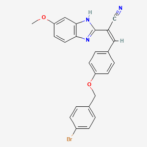 3-{4-[(4-bromobenzyl)oxy]phenyl}-2-(5-methoxy-1H-benzimidazol-2-yl)acrylonitrile