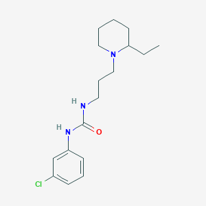 molecular formula C17H26ClN3O B5472550 N-(3-chlorophenyl)-N'-[3-(2-ethyl-1-piperidinyl)propyl]urea 