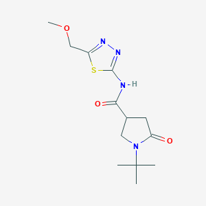 molecular formula C13H20N4O3S B5472561 1-tert-butyl-N-[5-(methoxymethyl)-1,3,4-thiadiazol-2-yl]-5-oxo-3-pyrrolidinecarboxamide 