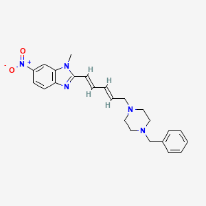 2-[(1E,3E)-5-(4-benzylpiperazin-1-yl)penta-1,3-dienyl]-1-methyl-6-nitrobenzimidazole