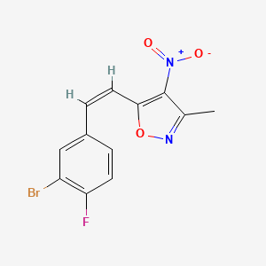 5-[2-(3-bromo-4-fluorophenyl)vinyl]-3-methyl-4-nitroisoxazole