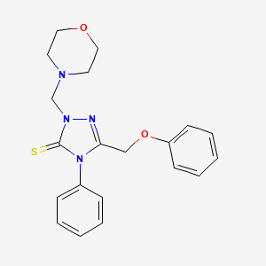 1-[(MORPHOLIN-4-YL)METHYL]-3-(PHENOXYMETHYL)-4-PHENYL-4,5-DIHYDRO-1H-1,2,4-TRIAZOLE-5-THIONE