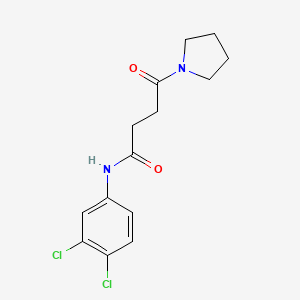 N~1~-(3,4-Dichlorophenyl)-4-oxo-4-(1-pyrrolidinyl)butanamide