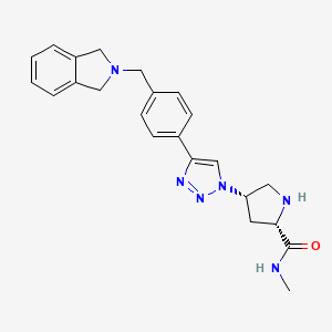 (4S)-4-{4-[4-(1,3-dihydro-2H-isoindol-2-ylmethyl)phenyl]-1H-1,2,3-triazol-1-yl}-N-methyl-L-prolinamide dihydrochloride