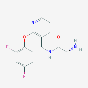 molecular formula C15H15F2N3O2 B5472780 N~1~-{[2-(2,4-difluorophenoxy)pyridin-3-yl]methyl}-D-alaninamide 