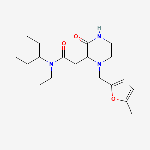 N-ethyl-N-(1-ethylpropyl)-2-{1-[(5-methyl-2-furyl)methyl]-3-oxo-2-piperazinyl}acetamide