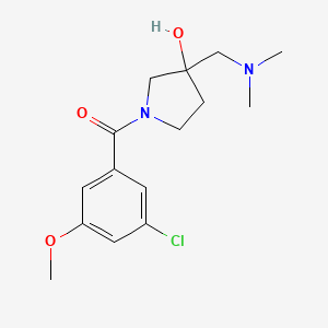 1-(3-chloro-5-methoxybenzoyl)-3-[(dimethylamino)methyl]-3-pyrrolidinol