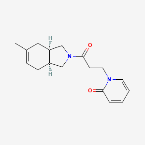 1-[3-[(3aR,7aS)-5-methyl-1,3,3a,4,7,7a-hexahydroisoindol-2-yl]-3-oxopropyl]pyridin-2-one