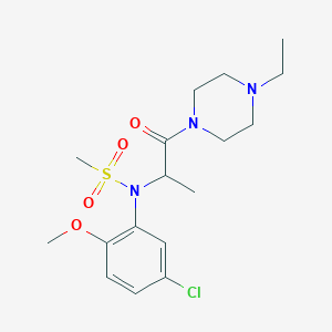 N-(5-chloro-2-methoxyphenyl)-N-[2-(4-ethyl-1-piperazinyl)-1-methyl-2-oxoethyl]methanesulfonamide