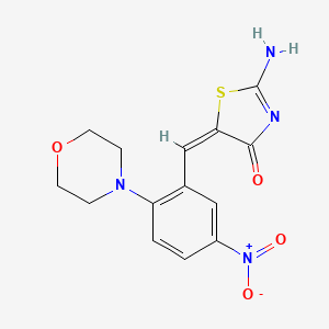 2-imino-5-[2-(4-morpholinyl)-5-nitrobenzylidene]-1,3-thiazolidin-4-one