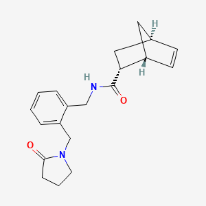 (1R*,2R*,4R*)-N-{2-[(2-oxopyrrolidin-1-yl)methyl]benzyl}bicyclo[2.2.1]hept-5-ene-2-carboxamide