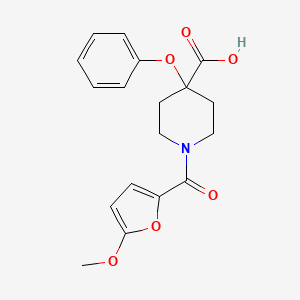 1-(5-methoxy-2-furoyl)-4-phenoxypiperidine-4-carboxylic acid