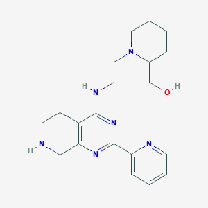 (1-{2-[(2-pyridin-2-yl-5,6,7,8-tetrahydropyrido[3,4-d]pyrimidin-4-yl)amino]ethyl}piperidin-2-yl)methanol