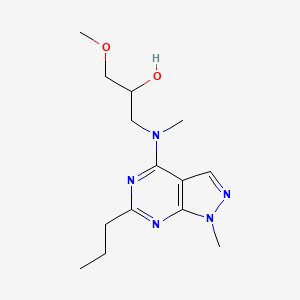 molecular formula C14H23N5O2 B5472916 1-methoxy-3-[methyl(1-methyl-6-propyl-1H-pyrazolo[3,4-d]pyrimidin-4-yl)amino]-2-propanol 