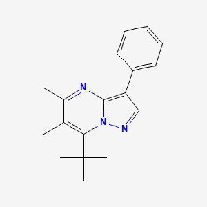 molecular formula C18H21N3 B5472955 7-tert-butyl-5,6-dimethyl-3-phenylpyrazolo[1,5-a]pyrimidine 