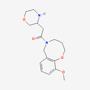 molecular formula C17H24N2O4 B5472960 10-methoxy-5-(3-morpholinylacetyl)-3,4,5,6-tetrahydro-2H-1,5-benzoxazocine hydrochloride 