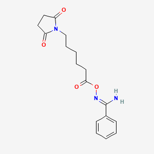 molecular formula C17H21N3O4 B5472970 [(Z)-[amino(phenyl)methylidene]amino] 6-(2,5-dioxopyrrolidin-1-yl)hexanoate 