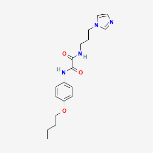 molecular formula C18H24N4O3 B5472977 N-(4-butoxyphenyl)-N'-[3-(1H-imidazol-1-yl)propyl]ethanediamide 