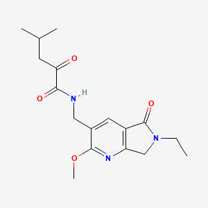 N-[(6-ethyl-2-methoxy-5-oxo-6,7-dihydro-5H-pyrrolo[3,4-b]pyridin-3-yl)methyl]-4-methyl-2-oxopentanamide