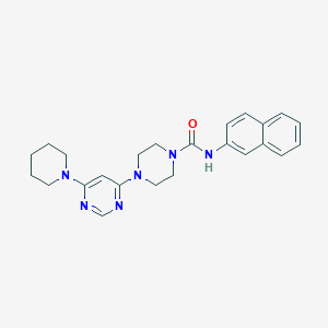 molecular formula C24H28N6O B5473016 N-2-naphthyl-4-[6-(1-piperidinyl)-4-pyrimidinyl]-1-piperazinecarboxamide 