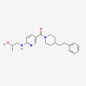 molecular formula C22H29N3O2 B5473021 1-[(5-{[4-(2-phenylethyl)piperidin-1-yl]carbonyl}pyridin-2-yl)amino]propan-2-ol 