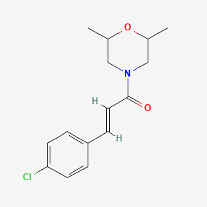 (2E)-3-(4-chlorophenyl)-1-(2,6-dimethylmorpholin-4-yl)prop-2-en-1-one