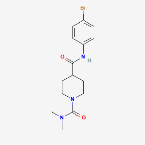 molecular formula C15H20BrN3O2 B5473073 N~4~-(4-bromophenyl)-N~1~,N~1~-dimethylpiperidine-1,4-dicarboxamide 