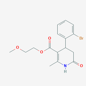 molecular formula C16H18BrNO4 B5473075 2-Methoxyethyl 4-(2-bromophenyl)-2-methyl-6-oxo-1,4,5,6-tetrahydropyridine-3-carboxylate CAS No. 296880-77-8