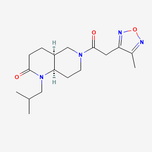 (4aS*,8aR*)-1-isobutyl-6-[(4-methyl-1,2,5-oxadiazol-3-yl)acetyl]octahydro-1,6-naphthyridin-2(1H)-one